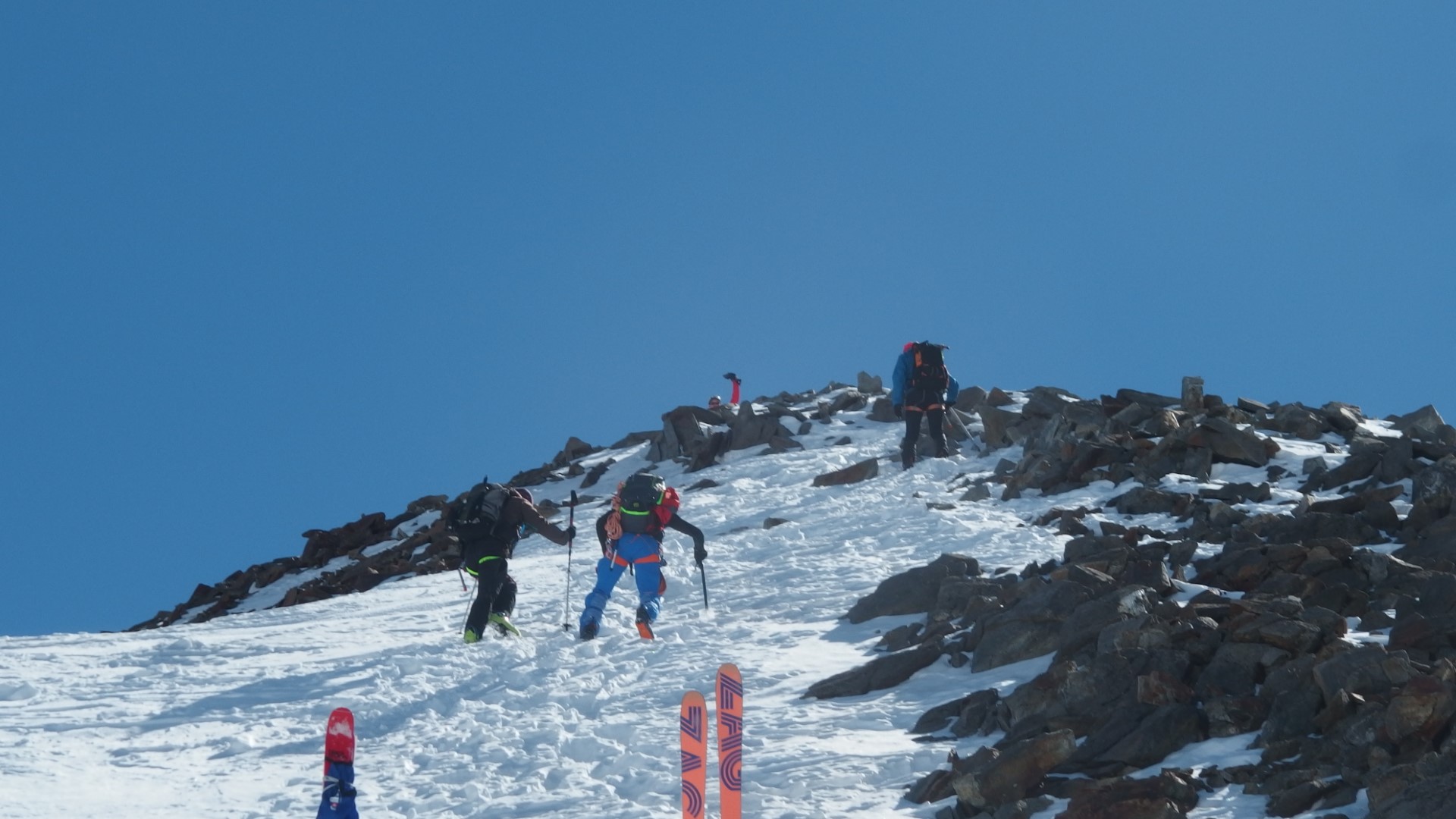 Französische Bergsteiger zum Windacher Daunkogel westlicher Gipfel