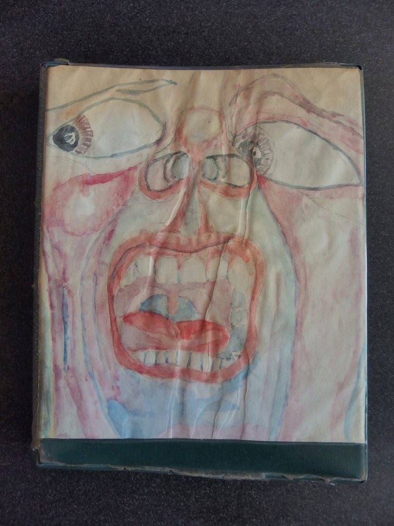 Abgezeichnetes Plattencover "In the Court of the Crimson King"