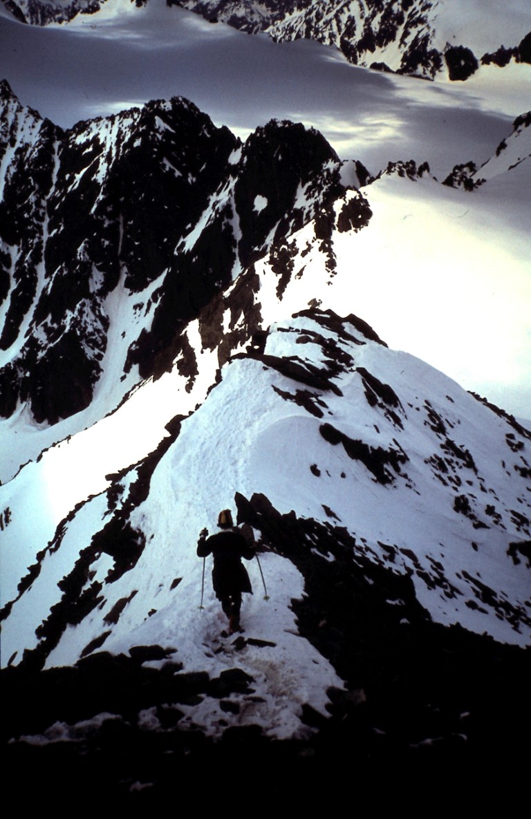 Max beim Abstieg von Ruderhofspitze 1985