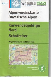 Alpenvereinskarte Bayerische Alpen BY12 - Karwendelgebirge Nord Scharfreiter